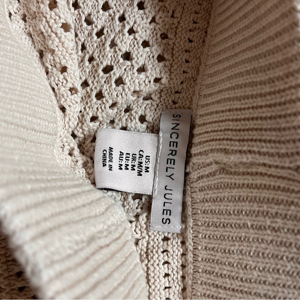 Sincerely Jules Beige Knit Beach Coverup Shorts - Picture 5 of 7